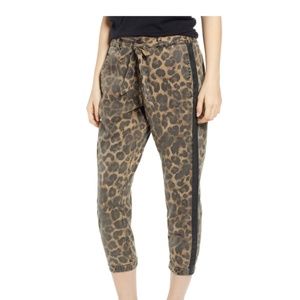 PAM & GELA Leopard Pants with Sash